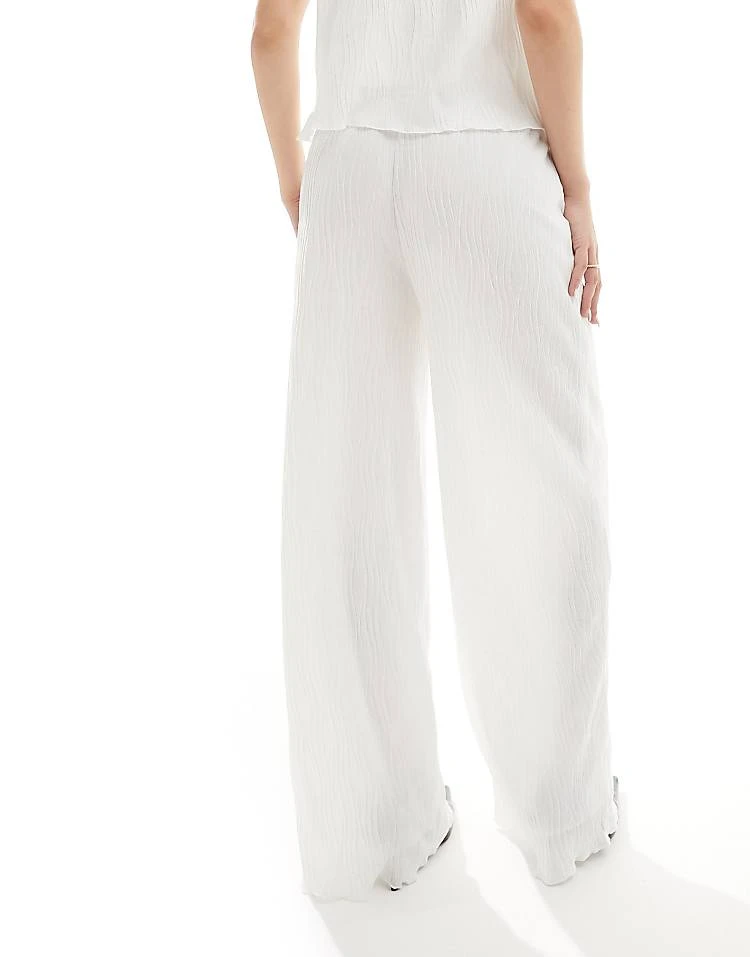In The Style Textured Trouser Co-ord In Cream For Women 3 In The Style Textured Trouser Co-ord In Cream For Women - Image 3