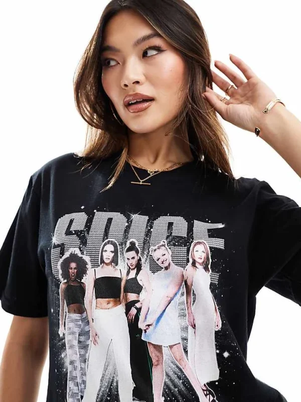 In The Style Spice Girls T-shirt In Black For Women