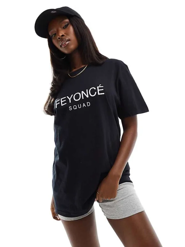 In The Style Feyonce Squad Bridal T-shirt In Black For Women