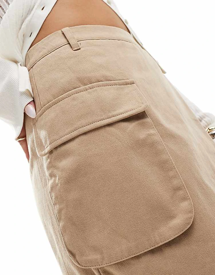 In The Style Cargo Wrap Mini Skirt In Beige For Women 5 In The Style Cargo Wrap Mini Skirt In Beige For Women - Image 5