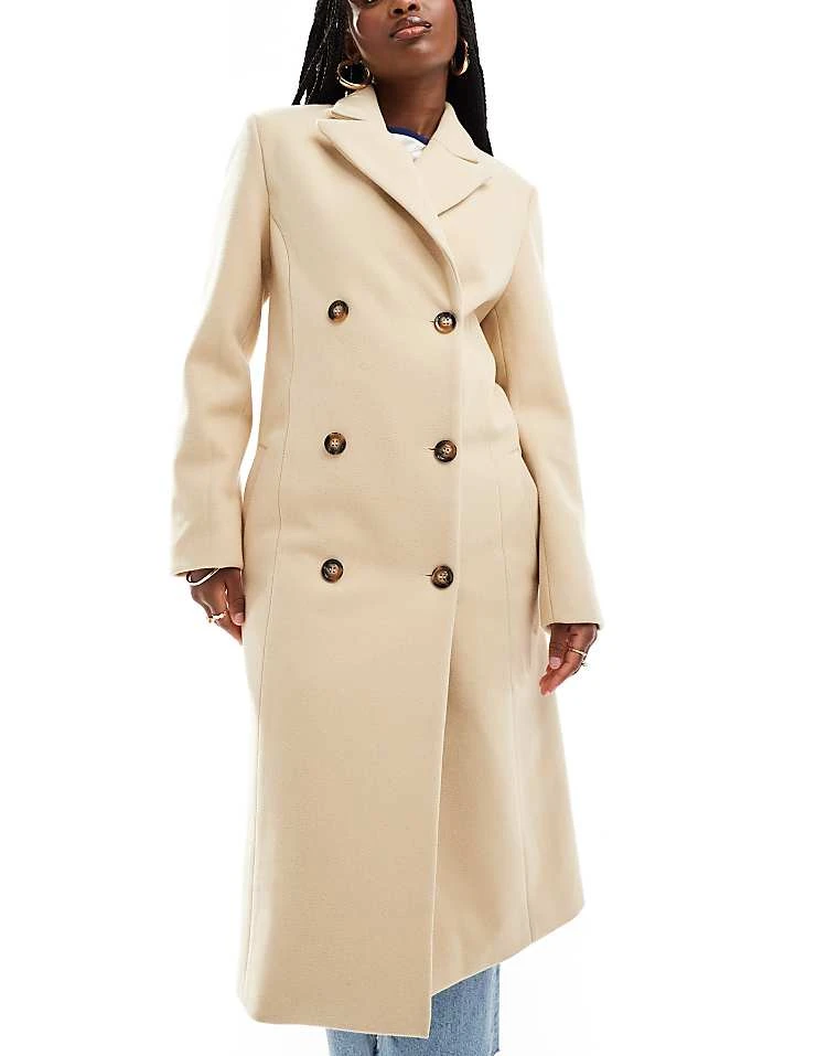 In The Style Formal Maxi Coat In Beige For Women Stone 2 In The Style Formal Maxi Coat In Beige For Women Stone - Image 2