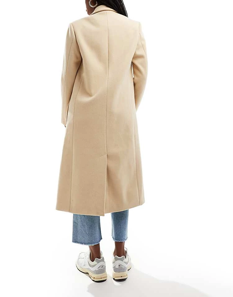 In The Style Formal Maxi Coat In Beige For Women Stone 4 In The Style Formal Maxi Coat In Beige For Women Stone - Image 4